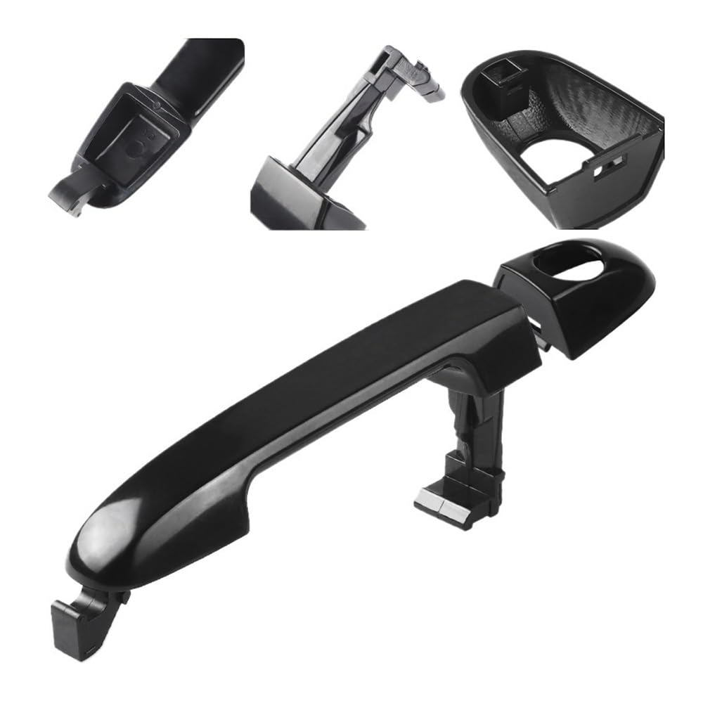 BIKKJBK Car Vehicle Door Handle Black Outer Door Handle for I30 FD for Elantra 2007-2011 Car Replacement Parts 82651-2H000 82661-2H000