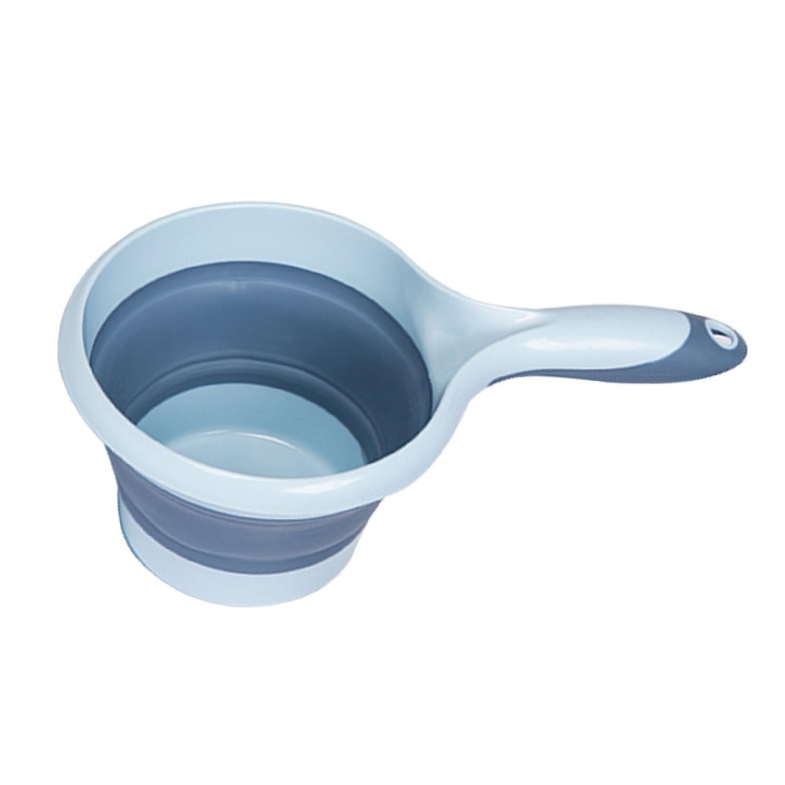 JTLB Folding Water Ladle Multifunctional Hangable Collapsible Bath Ladle for Kitchen Bathroom (Blue)