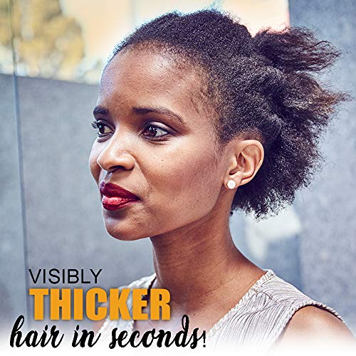 CROWN HAIR FIBERS for Thinning Hair (BLACK) - Instantly Thickens Thinning or Balding Hair for Men & Women - 2x Large 0.87oz/25g Bottle - Best Natural Keratin Hair Loss Concealer
