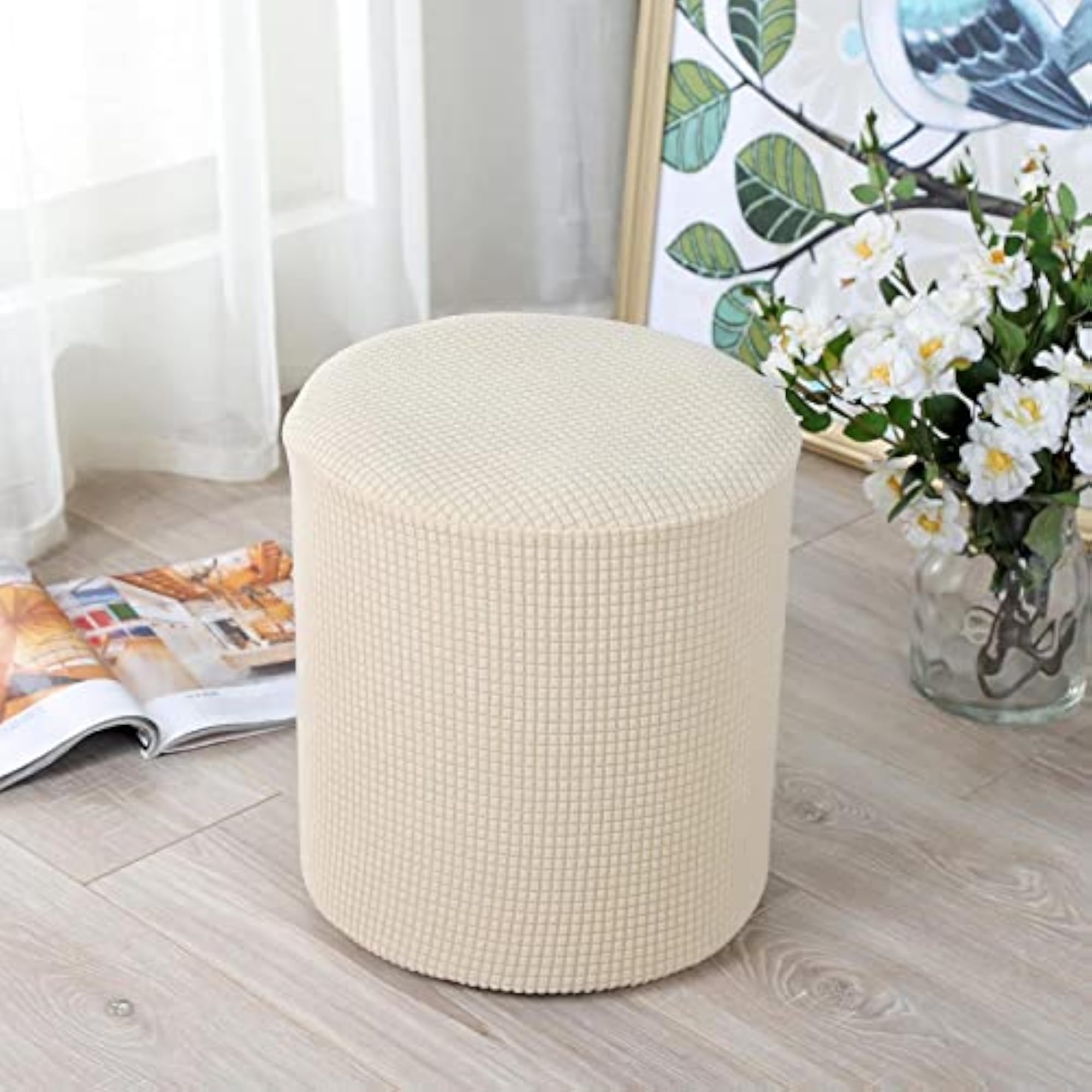 LR Decor Ottoman Slipcover Footstool Protector Covers
