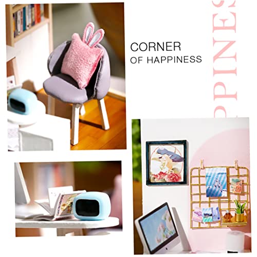 Doll speelgoed houten model huis poppenhuis miniatuur stofomslag mini diy book nook voor kinderen kerstcadeau. - Image 6