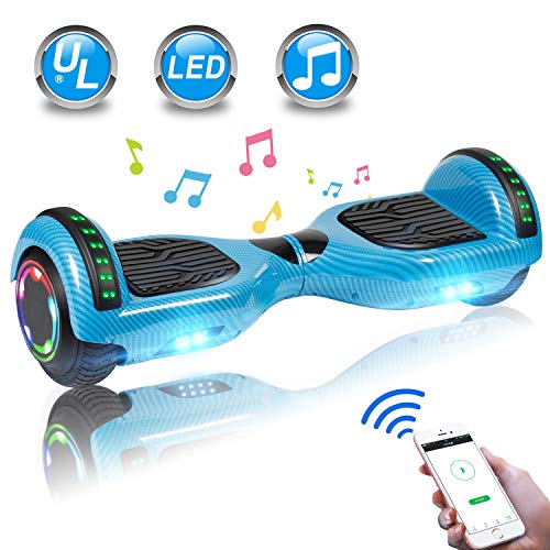 UNI-SUN Hoverboard for Kids, Learn to Ride in 5 Minutes, Kids Train Balance, Gifts for Boys and Girls, 6.5 Inch Two Wheels Hoverboard with Bluetooth and Light