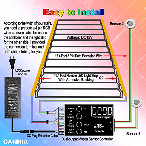 Tira LED Flexible 16.4 pies con Sensor de Movimiento miniatura 3