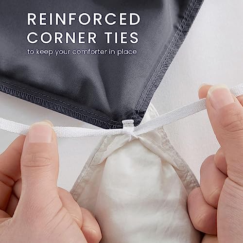 Moonlight20015 Duvet Cover Queen Size Bedding Set Grey – Soft Double Brushed Microfiber 3 Piece Queen Duvet Cover Set 90X90 Inches With Button Closure, 1 Duvet Cover And 2 Pillow Shams #TOP4