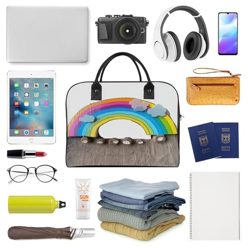 Bolso portátil pequeño arcoíris con correa y asa ajustable miniatura 5