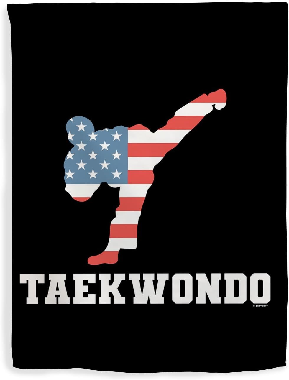 American Pride Summer Games Gifts USA Sports Taekwondo Double Sided 28x40 House Flag
