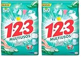 1-2-3 - Detergente Líquido, 900gr; Multiusos Aloe Vera, Efecto Antibacterial, Limpieza Higénica, Suave Sensación....