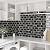 Black/Gold Marble Subway Tile Peel and Stick Backsplash 3D Self Adhesive 10 Sheets Marble Look Peel and Stick Backsplash Waterproof Heat-Resistant Subway Tile for Kitchen Bathroom Fireplace 12"x12"