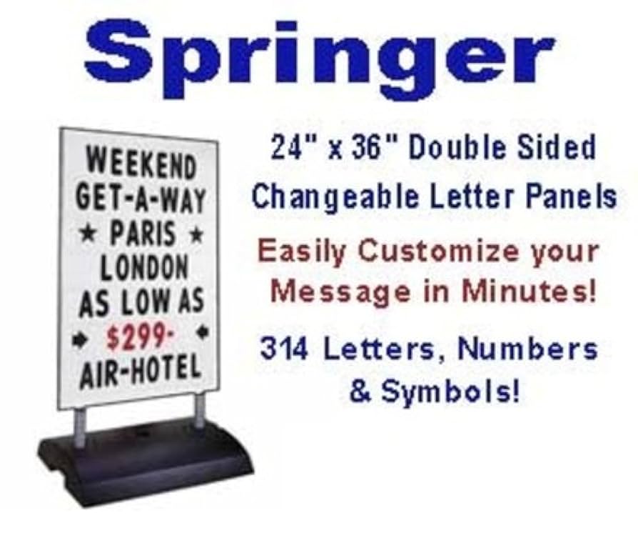 Amazon.com : Standard White Springer Sidewalk Curb Message