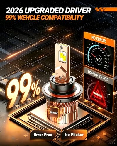 Image of SEALIGHT H13 LED Bulb, 84000LM 900% Brightness 9008 Light Bulbs, Pack of 2
