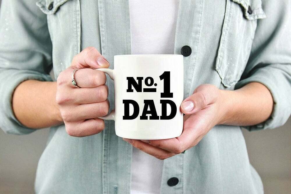 Mug Gift Dad Mug Birthday Gift Guys Number 1 Dad No 1 Dad Mug Dad Gift Dad Birthday Gift Funny Mug (Size : 11OZ)