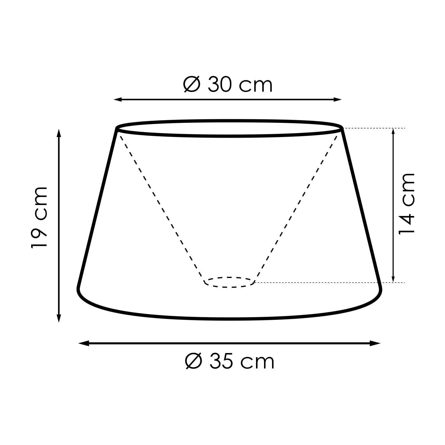 Home Sweet Home Lampenschirm für Tischlampe und Stehlampe | Lampenschirm Warmweiß | 35/30/19 cm | für E27-Fassung |