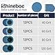 Shineboc 48 Stück Schleifscheiben Set Körnung 40/60/80/120, 2 Zoll (50mm) Zirkonkorund Schruppscheibe für Metall Holz Stahl Fächerscheibe für Trenn-Winkelschleifer + 2 Tablett + 1 Rundstange