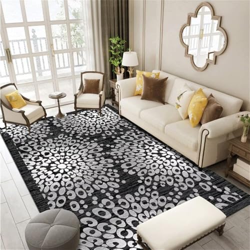 Tapis d'entrée gris et noir 60x120cm pour salon - 2