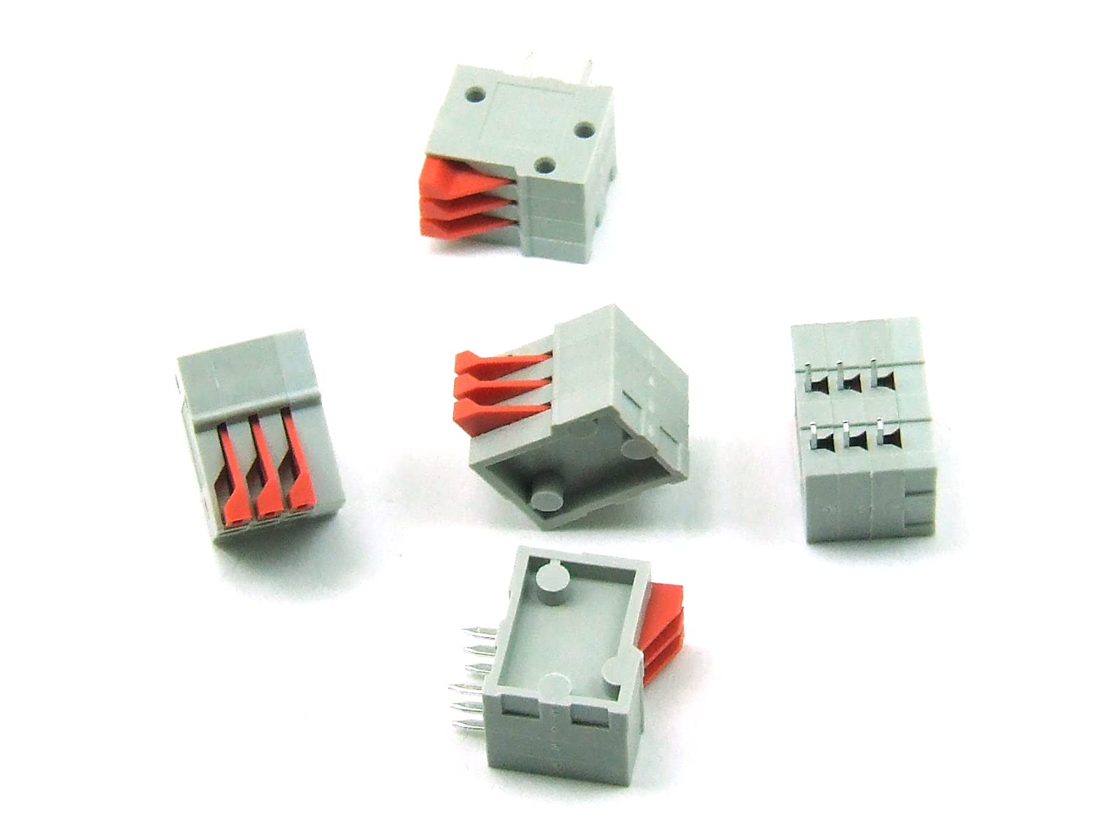 PQMEGA 5 pcs. x Terminal block 2.54mm with Lever 3 way 2A #A903