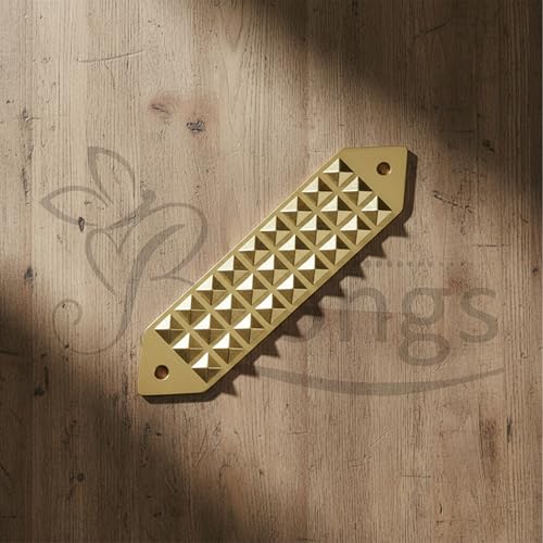 Image of Brass 27 Pyramid Strip |Size- 4Inch Approx |Weight- 65gm Approx |Strip with Pyramid Design for Correcting Corner | Home & Spritual Decor | Vastu Remedy Tool | Pack of 1