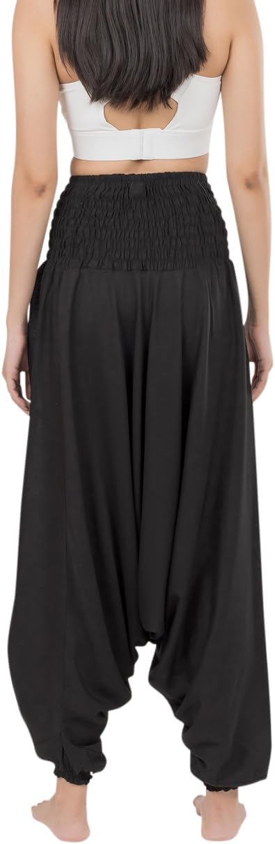 Banjamath® Women's Peacock Print Aladdin Harem Hippie Pants Jumpsuit - Image 5