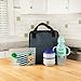 Dr. Brown’s Fold & Freeze Bottle Tote, Breastfeeding Essential Cooler Bag, 6 Baby Bottles Milk Storage - Black