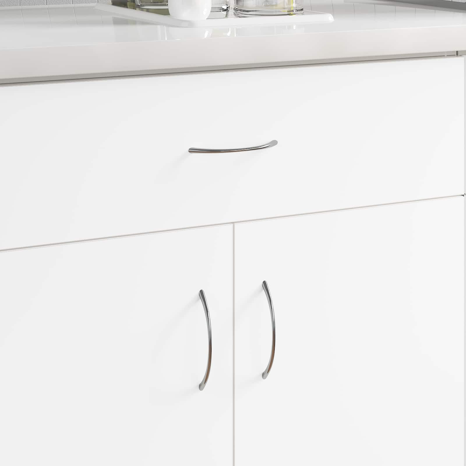 12 maniglie argentate in acciaio inox, 107 x 3,6 x 23 mm, per mobili, cucina, bagno, camera da letto, soggiorno, armadio, cassetto, porta