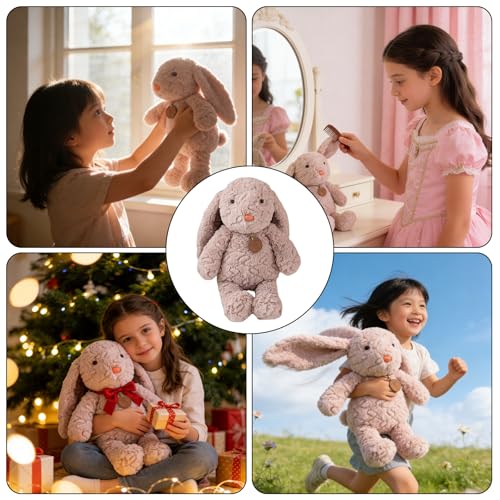 MmotZsb Kuscheltier Hase, Weiches Plüschtier Mit Baby, 35 cm, Ideal Für Kinder Und Geschenke, Hase Kuscheltier Zum Kuscheln Und Spielen