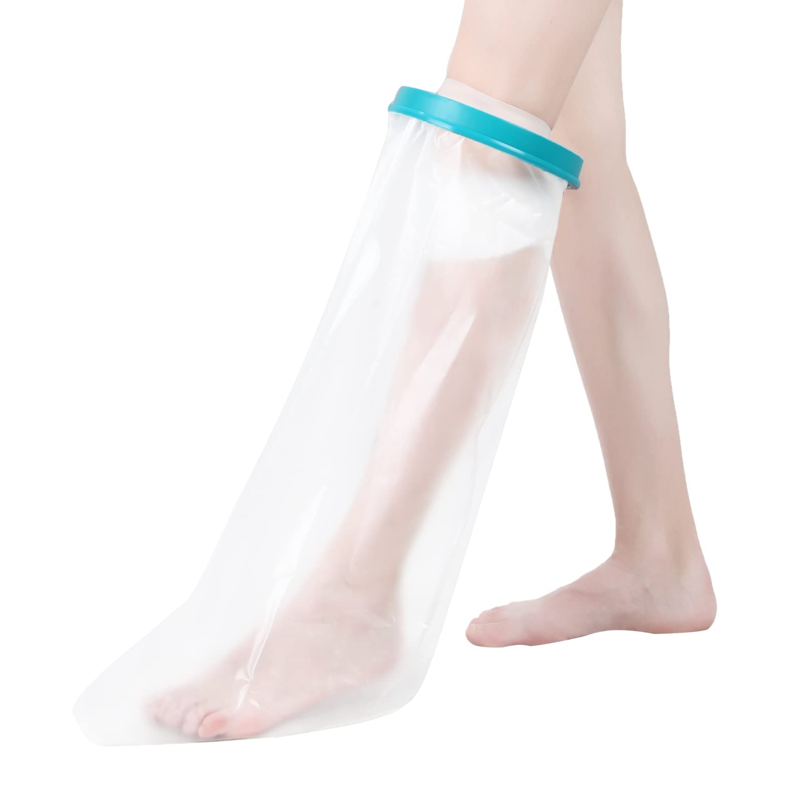 FasolaLong Leg Cast Cover for Shower, Waterproof Plaster Dressing Protector for Broken Toe, Ankle, Foot Wound, Burns, Reusable Leg Cast Bag Keep Wounds & Bandage Dry