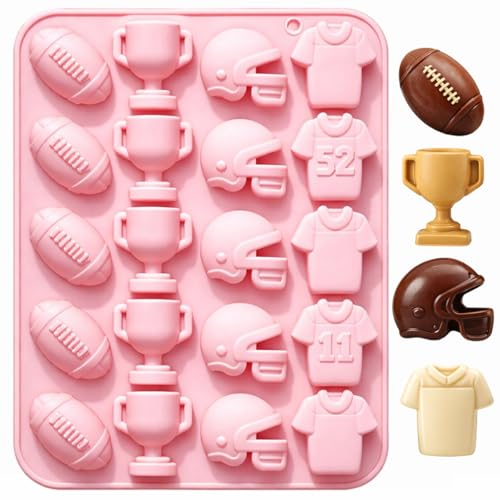 Football Chocolate Mold 20-Cavity Sports Theme Silicone Mold