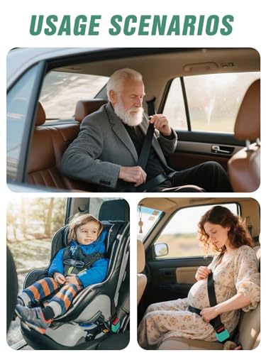 Image of 2 PCS Seat Belt Buckle Holder, Silicone Seatbelt Buckle Booster to Makes Receptacle Stand Upright for Easy Access (Mint Green)