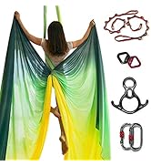 LOYALHEARTDY Aerial Silks Starter Kit - 11 Yard (10m X 2.6m) Hammock With Carabiners, Straps, Swivel & Hardware For Home/Studio