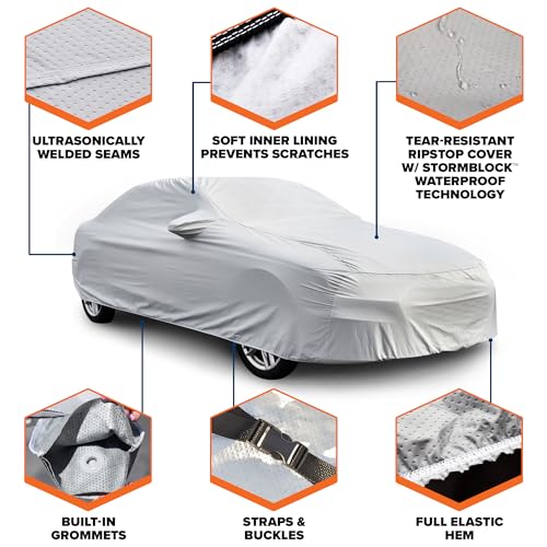 Image of Budge TrueFit Plus Custom Car Cover Fits Dodge Viper RT-10 1996-2002, Automotive Full Exterior Indoor Outdoor Car Cover, Waterproof All Weather Rain Snow UV Sun Hail Protector for Automobiles