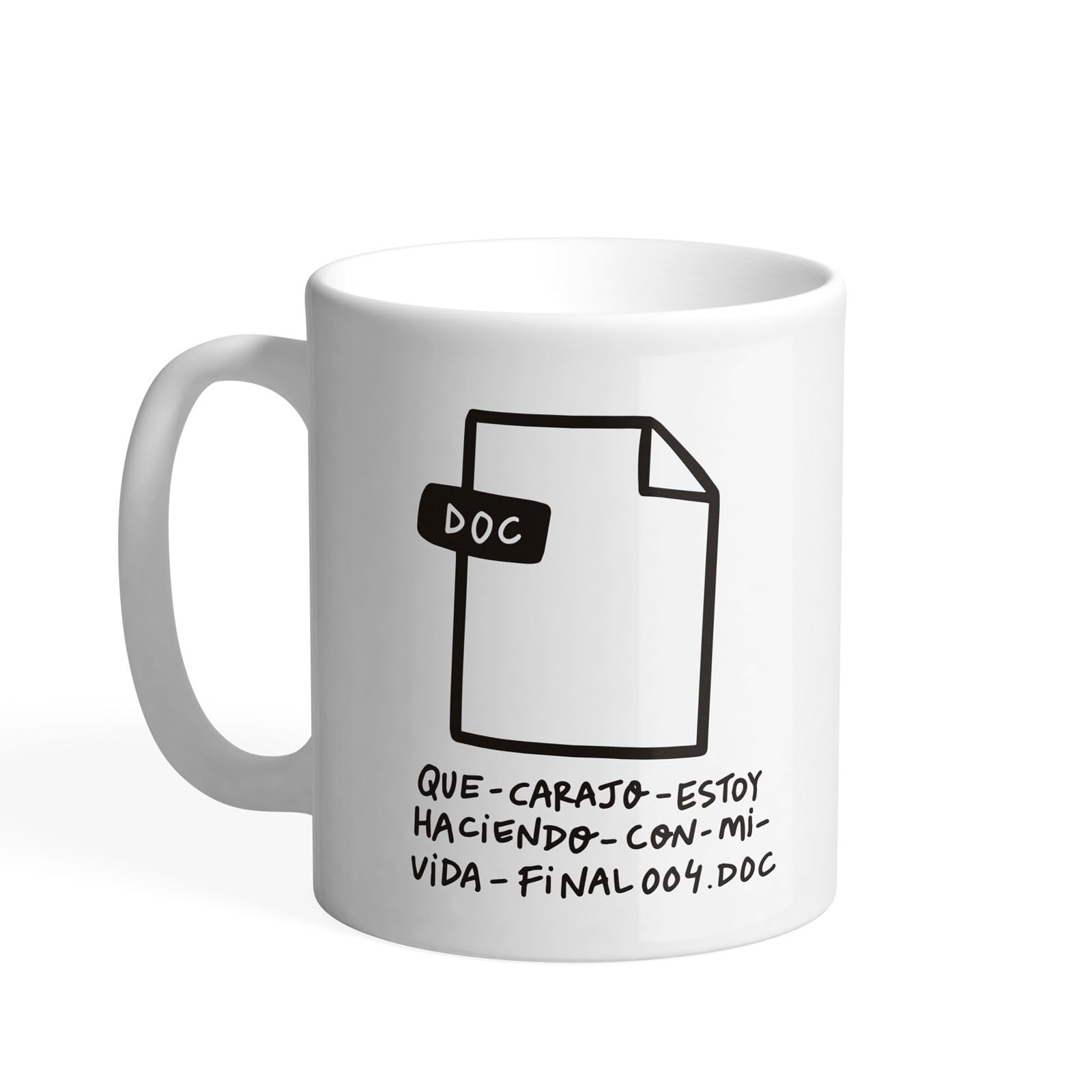 Pedrita Parker Coffee Mug Funny Breakfast Mug – Que Do with My Life – White Ceramic Mug