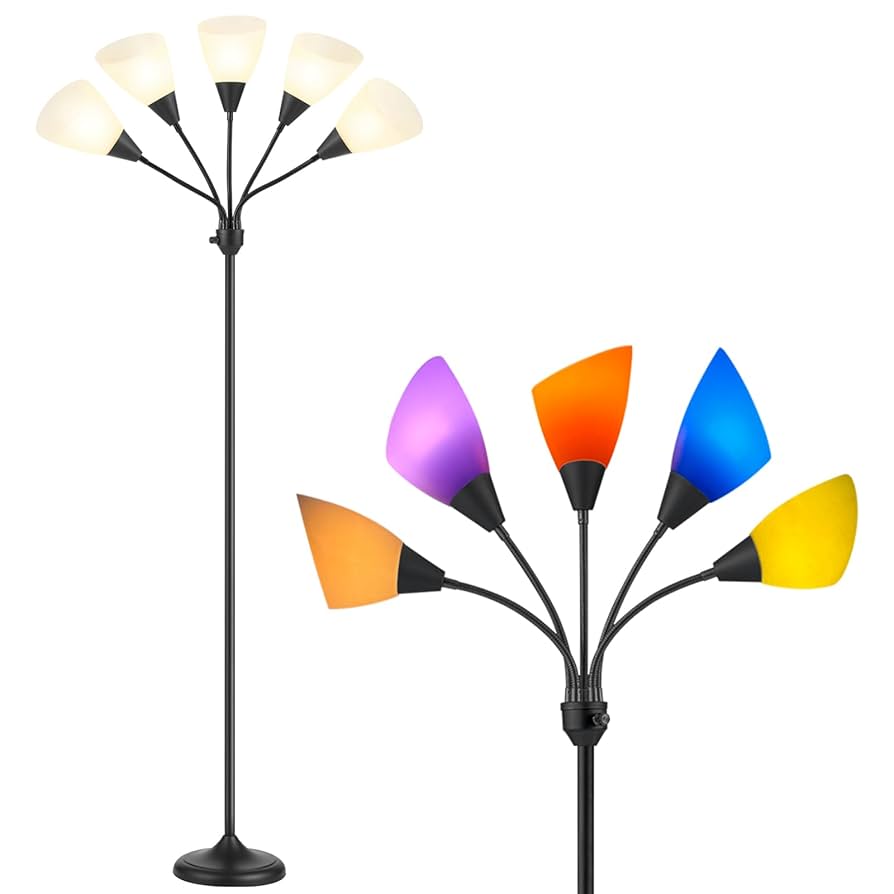 lianheng Medusa Floor Lamp, Multi Head 5 Light Floor Lamp