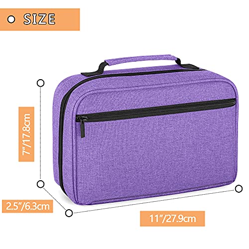 Image of Damero Stethoscope Carrying Case Holds 2 Stethoscopes and BP Cuffs, Purple