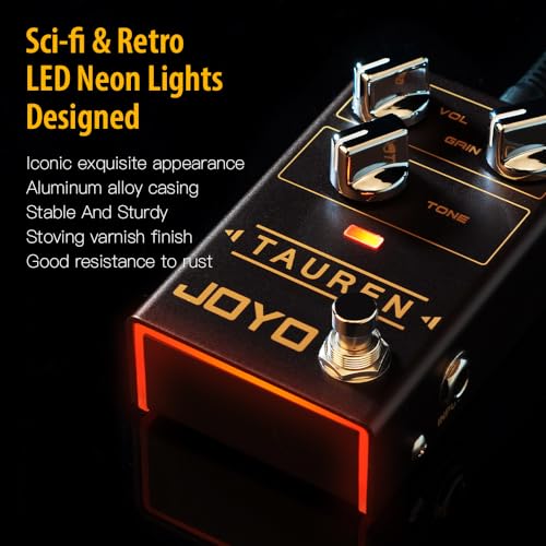 Image of JOYO Overdrive Guitar Pedal, Transparent Overdrive /Touch-Sensitive /Clean Boost to Warm Drive, Ambient LED with Bypass (Tauren R-01)