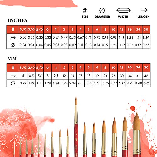 princeton heritage series 4050 synthetic sable paint brush for watercolor round 6