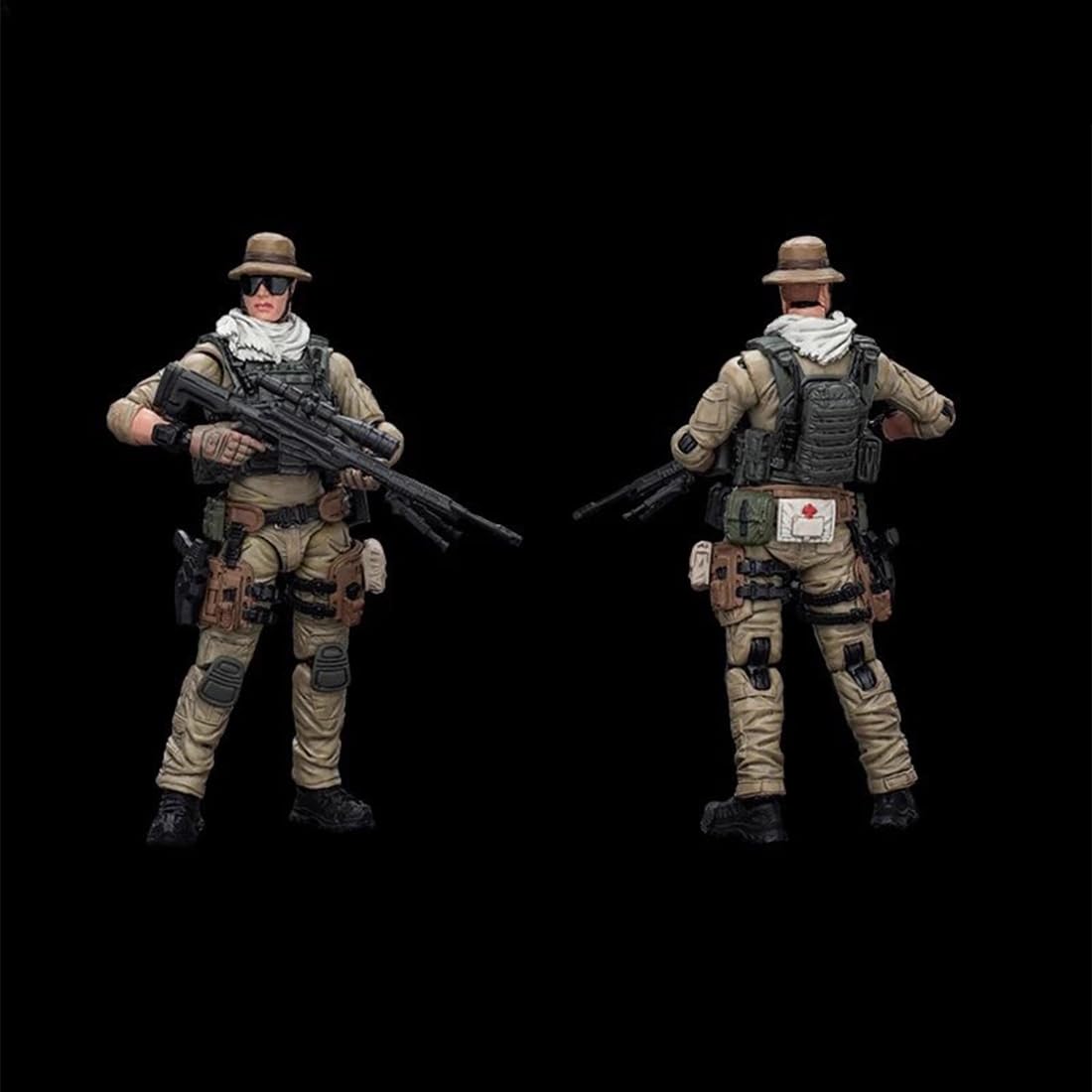 Bewegliche Soldaten Figur, 1/18 Maßstab Vintage Militär Bewegliche Special Forces Soldatenfigur mit Zubehör, Sammelfigur für Teenager und Enthusiasten