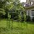 7.5FT Metal Garden Arch Trellis Arbor with Netting, Adjustable Width Pergola for Climbing Plants, Flowers, and Vegetables, Weather-Resistant, Easy Assembly for Outdoor Weddings & Events