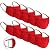 10PCS Kids/Adults Washable Reusable Protective Mouth Cloth Cover Face Bandanas with 20PCS Filter Set (Red)
