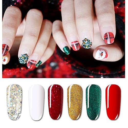 Set de esmaltes gel 6 colores Vishine colección Navidad miniatura 4