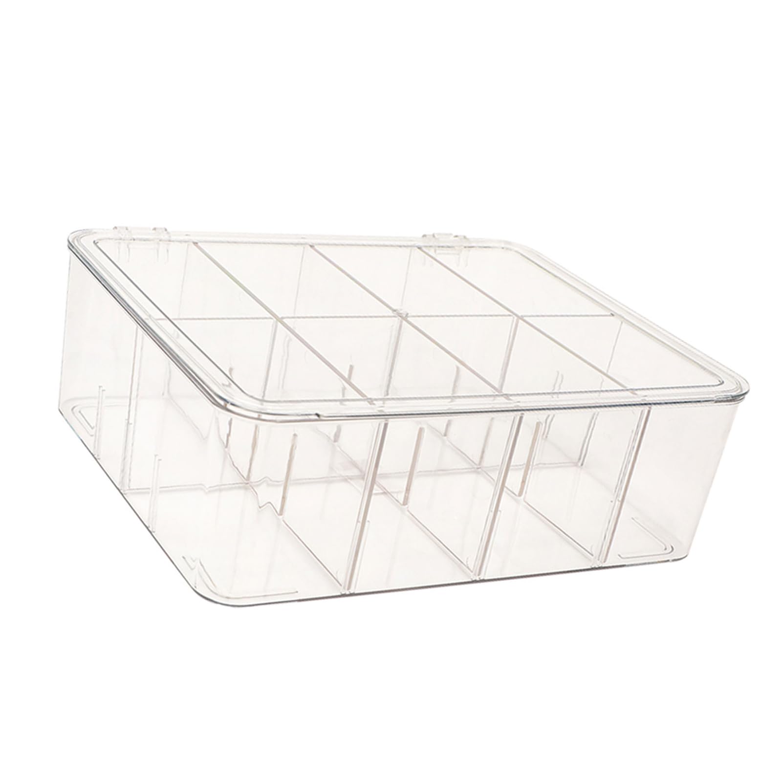 Organizador de bolsas de té acrílico con tapa para cajón, caja de almacenamiento de café transparente con múltiples compartimentos, soporte para aperitivos