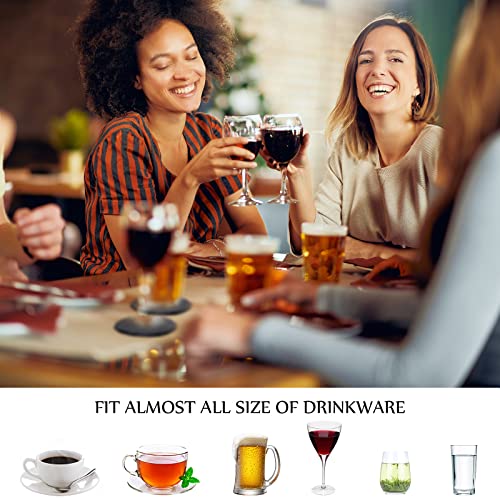 Dessous de verre ardoise 10,2 cm de qualité supérieure pour table et maison - 5