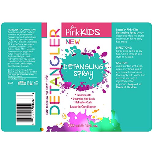 Luster's Pink Kids Detangling Spray 12 Onzas miniatura 5
