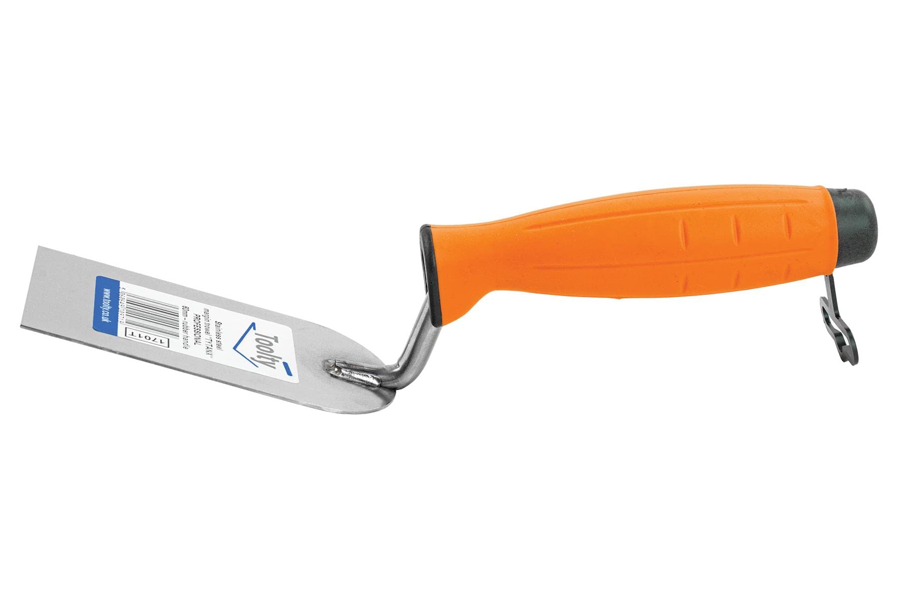 Toolty Stainless Steel Margin Trowel, Wall Putty Trowel, Plastering Trowel, Finishing Trowel - 60mm - for Brickwork and Plastering - Rubber Handle, DIY - TLTY-1701T