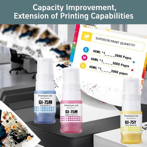 Image of KOSH GI-75 Refill Ink Compatible for Canon MAXIFY GX1070,GX2070 Printers