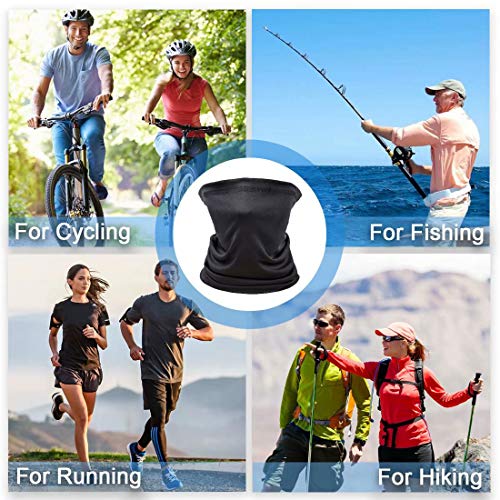 6 Unidades - Balaclava Unisex Protección UV, Pañuelo Reutilizable para Ciclismo, Motocicleta y Senderismo, Gargantilla Transpirable para Hombre y Mujer (Negro, Blanco, Rosa) miniatura 7