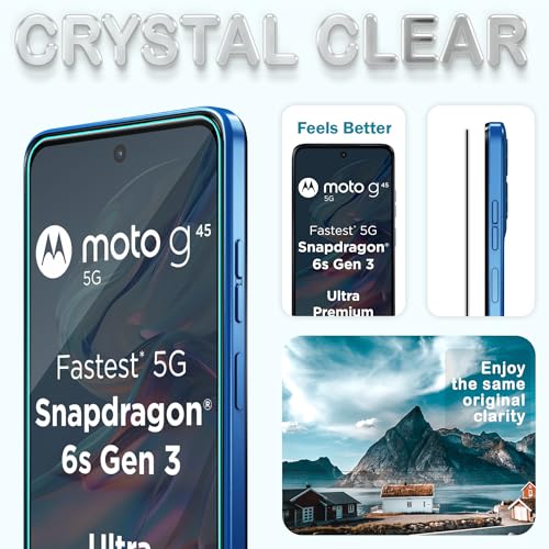 Image of FIRST MART Military-Grade Gorilla Tempered Glass Compatible For Motorola G45, Moto G73 and Moto G32 5G (6.5 Inch) With Easy Installation Kit | Edge To Edge Coverage | Black, Pack of 2
