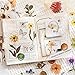 Yoksas Pressed Flower Wax Seal Stickers Set - 320Pcs Dried Flowers Plant Stickers for Junk Journaling,Scrapbook,Planner,Resin Art