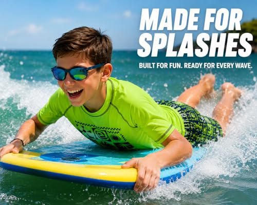 Image of Quad Seven Boys 2-Piece Rash Guard Swimsuit Set Short-Sleeve (Sizes 5-12) | Lightweight Quick-Dry Fabric with Sun Protection, Matching Top & Trunks, Adjustable Drawstring Waist for Pool or Beach Days