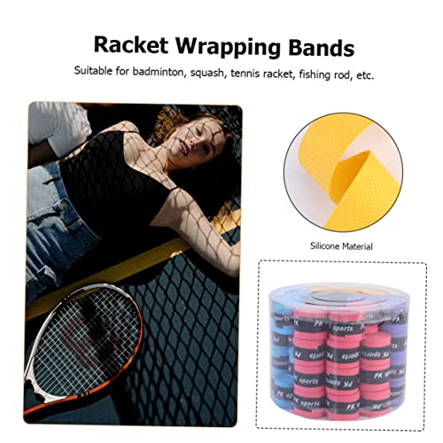 Toddmomy 180 Pçs Raquete Sweatband Tênis Envoltório Fita Adesiva Branca Absorvente Tênis Overgrip Ra
