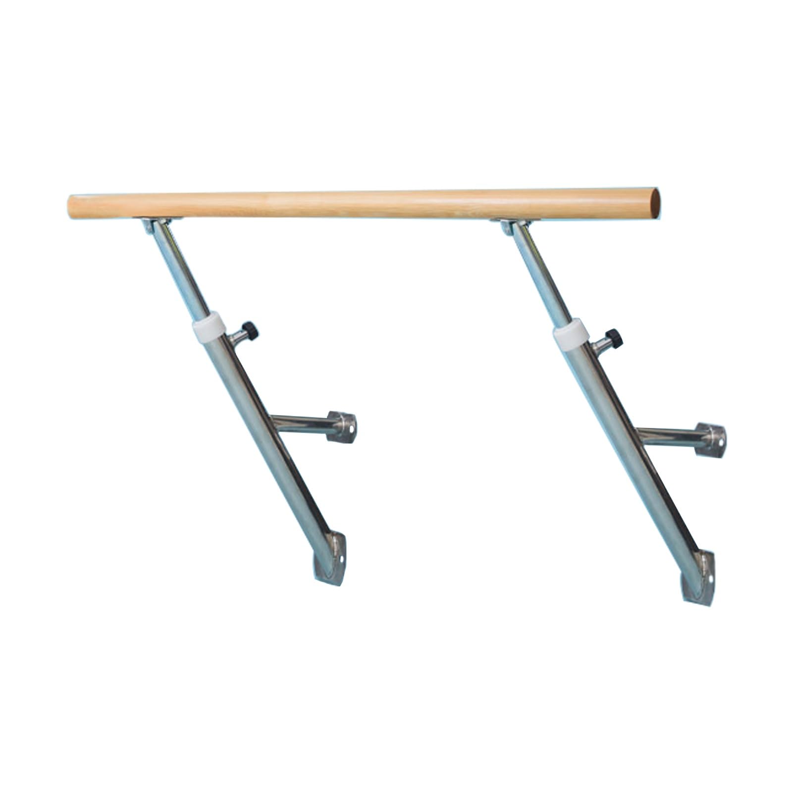 Genérico Barra de Ballet Ajustable para Montaje en Pared, Ideal para el hogar y el Estudio. Estructura de Madera Resistente para Ejercicios de Danza y Entrenamiento físico (Plateada, 1,5 m).