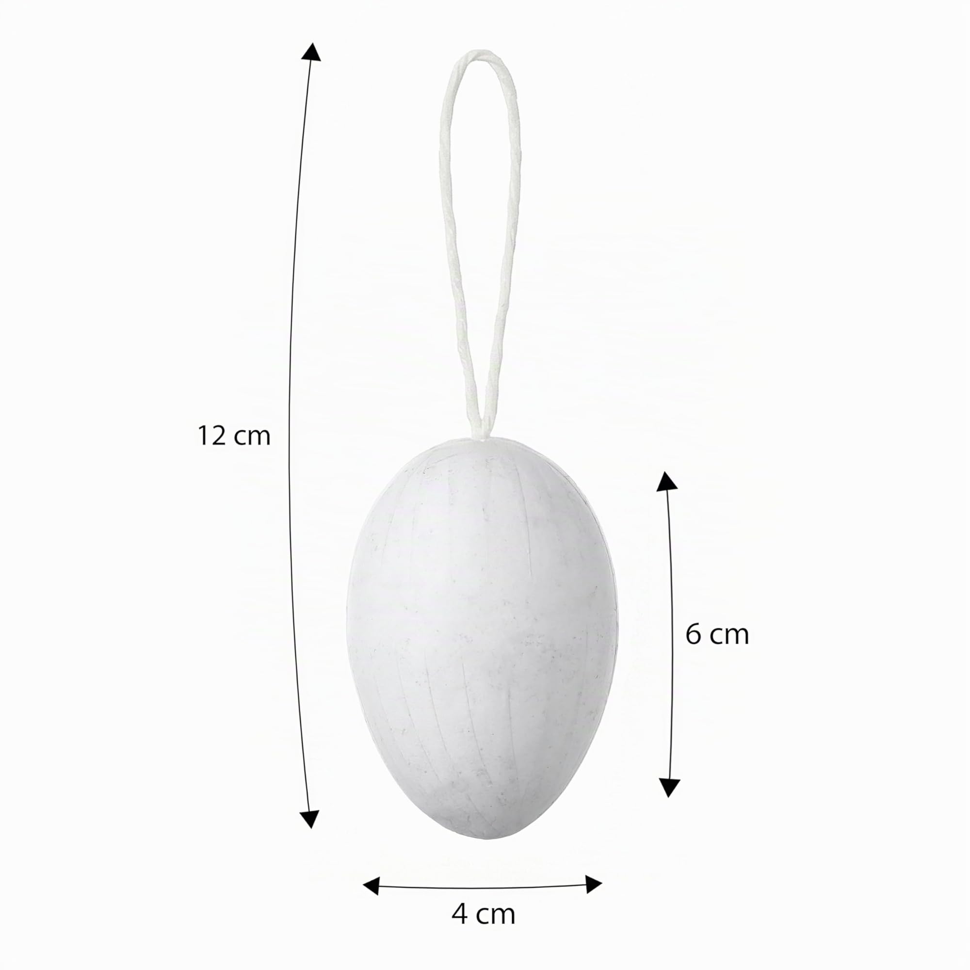 Nordstern Set di 12 uova di Pasqua in carta - Decorazione pasquale bianca da dipingere, creare e appendere - Decorazione primaverile, decorazione pasquale per il nido di Pasqua